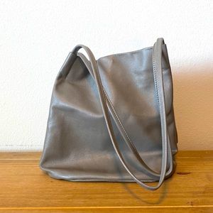 Iswee Pebble Grey Leather Hobo purse